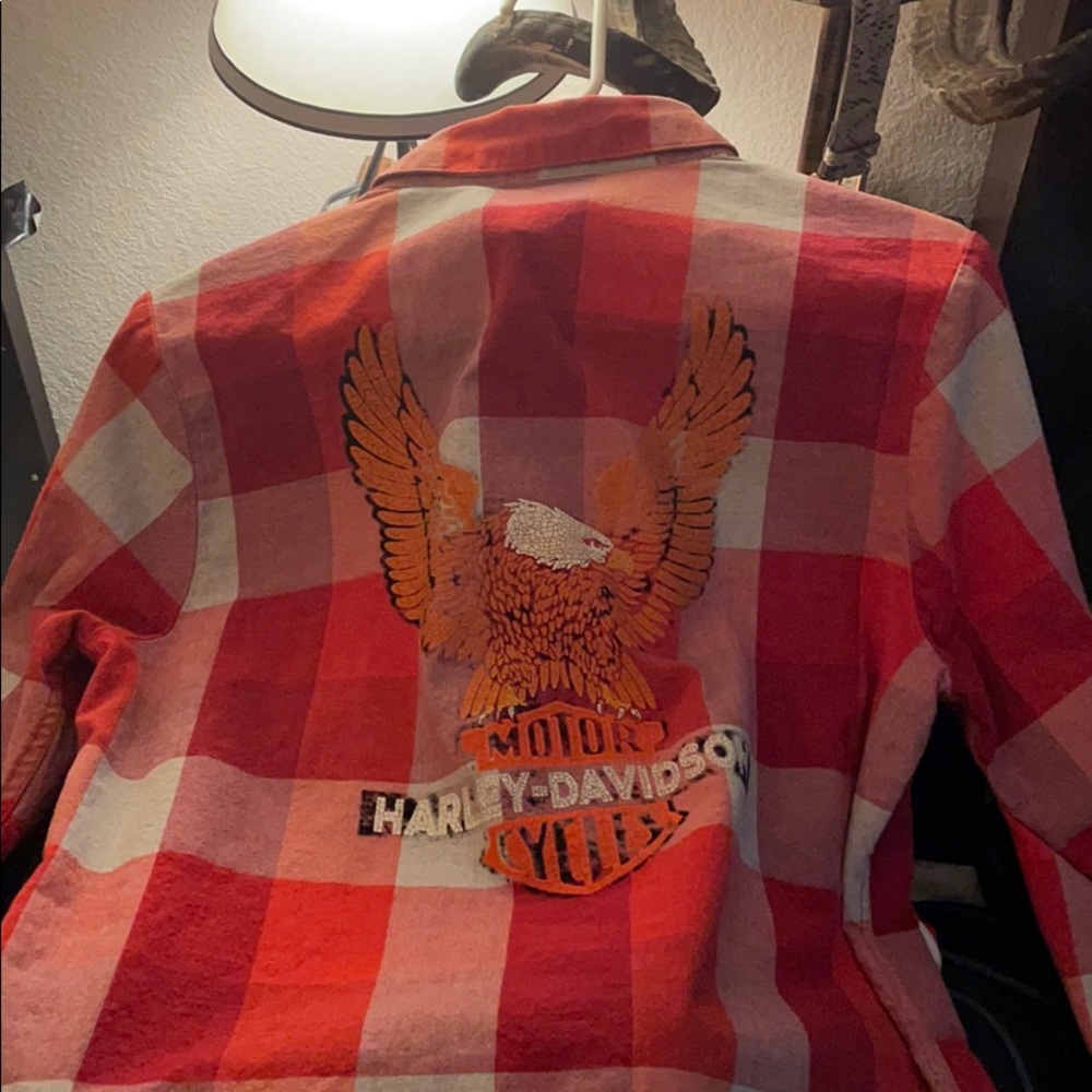 Harley-Davidson® Women's Vintage Eagle Plaid LS